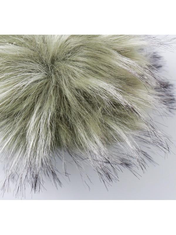 Помпон искусственный мех песец 14 см (66-Фисташка)