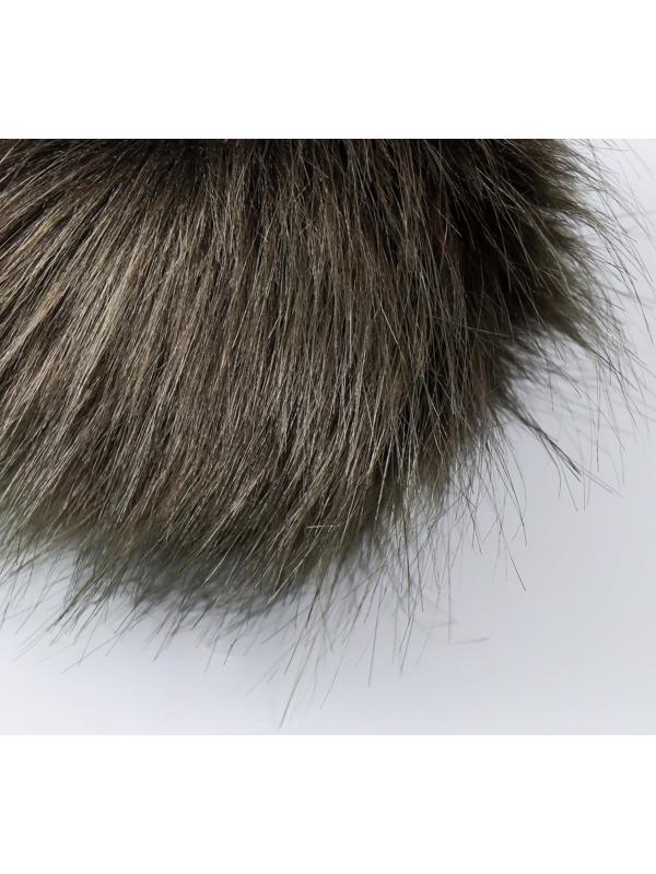 Помпон искусственный мех песец 14 см (38-Оливка)