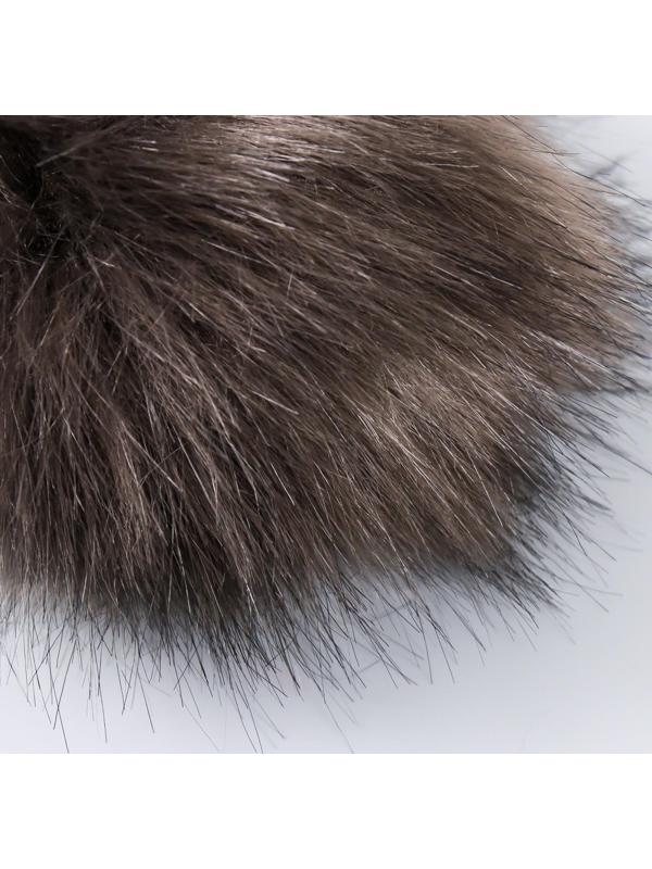 Помпон искусственный мех песец 14 см (26-Болотный)