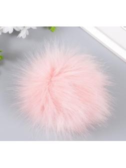 Помпон искусственный мех песец 14 см (18-Пудра)