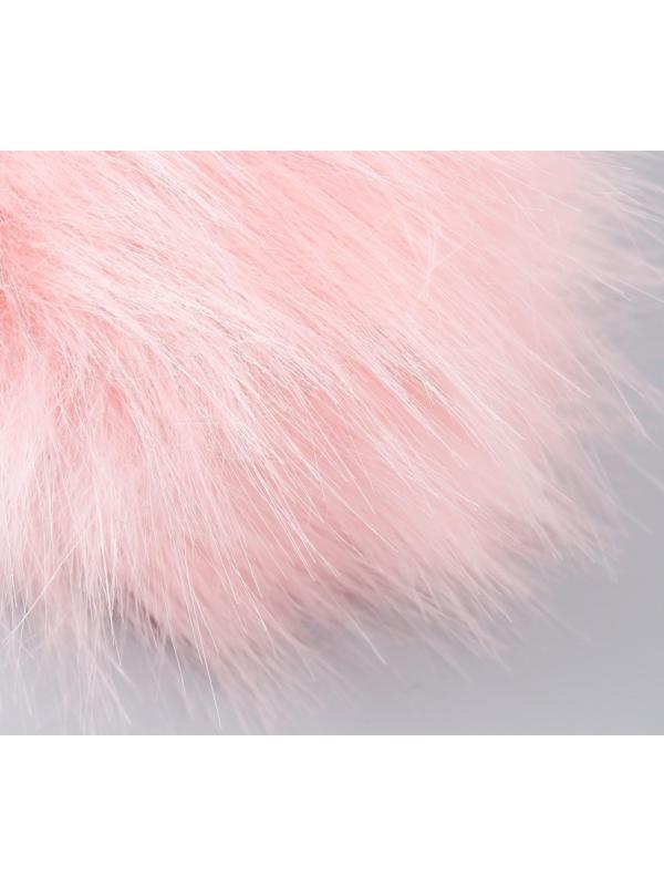 Помпон искусственный мех песец 14 см (18-Пудра)