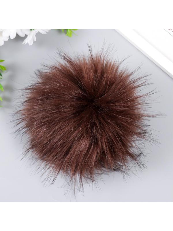 Помпон искусственный мех песец 14 см (28-Шоколад)