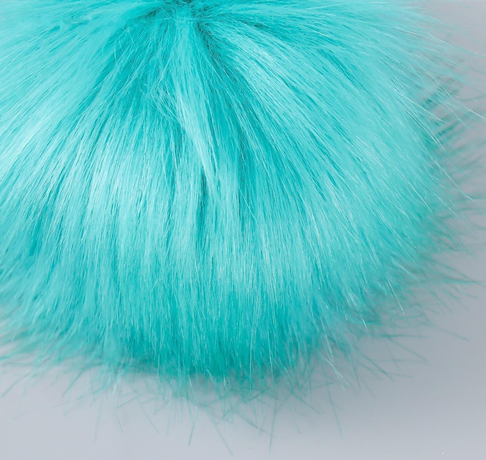 Помпон искусственный мех песец 14 см (63-Мята)