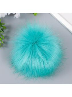 Помпон искусственный мех песец 14 см (63-Мята)