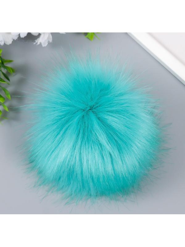 Помпон искусственный мех песец 14 см (63-Мята)
