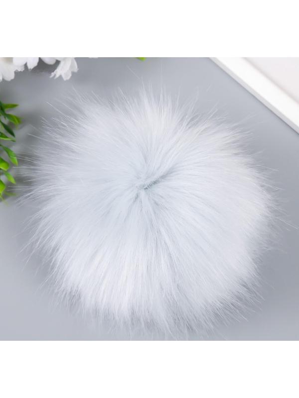 Помпон искусственный мех песец 14 см (24-Светл.серый)