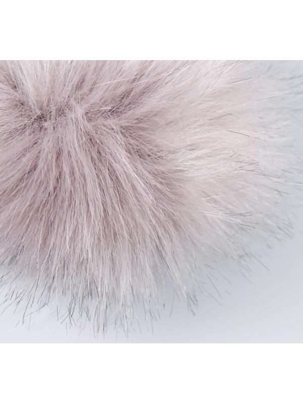 Помпон искусственный мех песец 14 см (21-Темно-серый)
