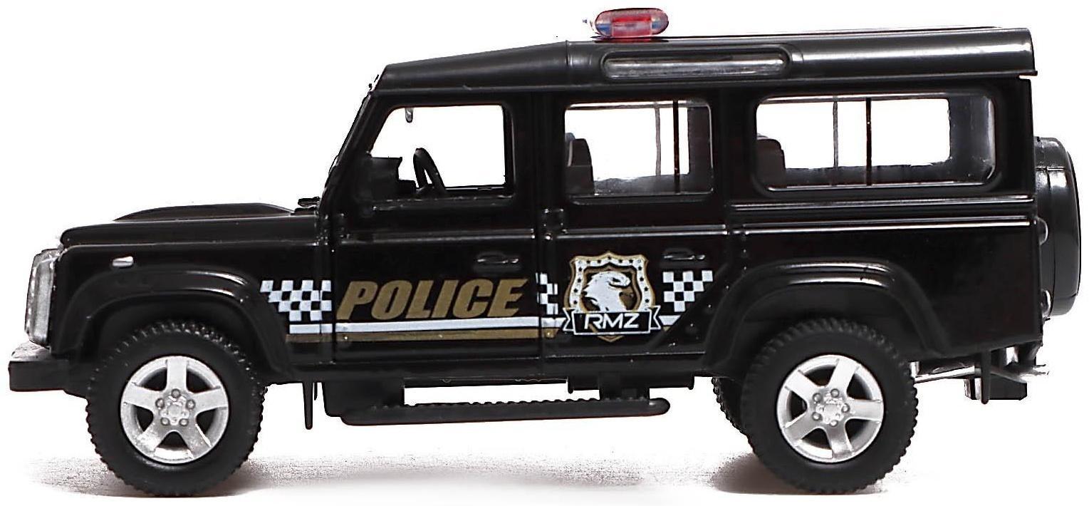 Машина металлическая LAND ROVER DEFENDER, 1:32, инерция, полиция