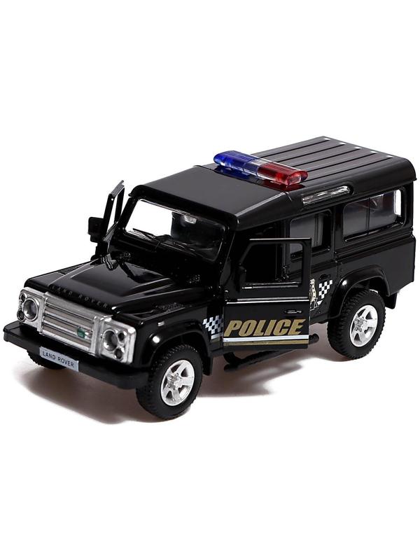 Машина металлическая LAND ROVER DEFENDER, 1:32, инерция, полиция