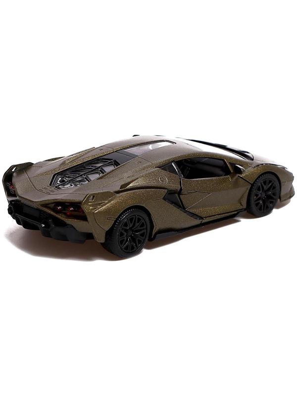 Машина металлическая LAMBORGHINI Sian FKP 37, 1:32, открываются двери, инерция, цвет зелёный