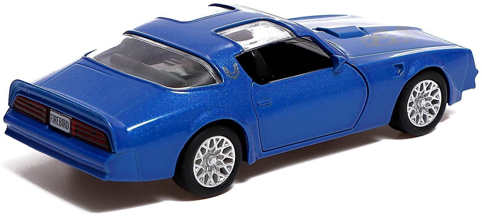 Машина металлическая PONTIAC FIREBIRD, 1:32, открываются двери, инерция, цвет синий