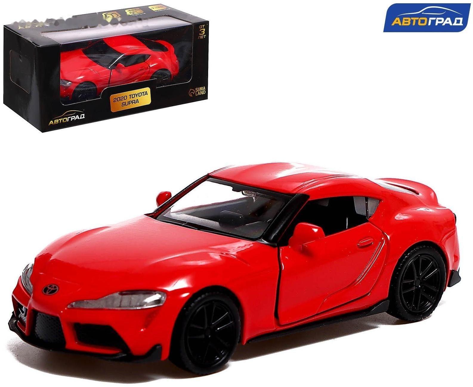 Машина металлическая TOYOTA SUPRA, 1:32, открываются двери, инерция, цвет красный