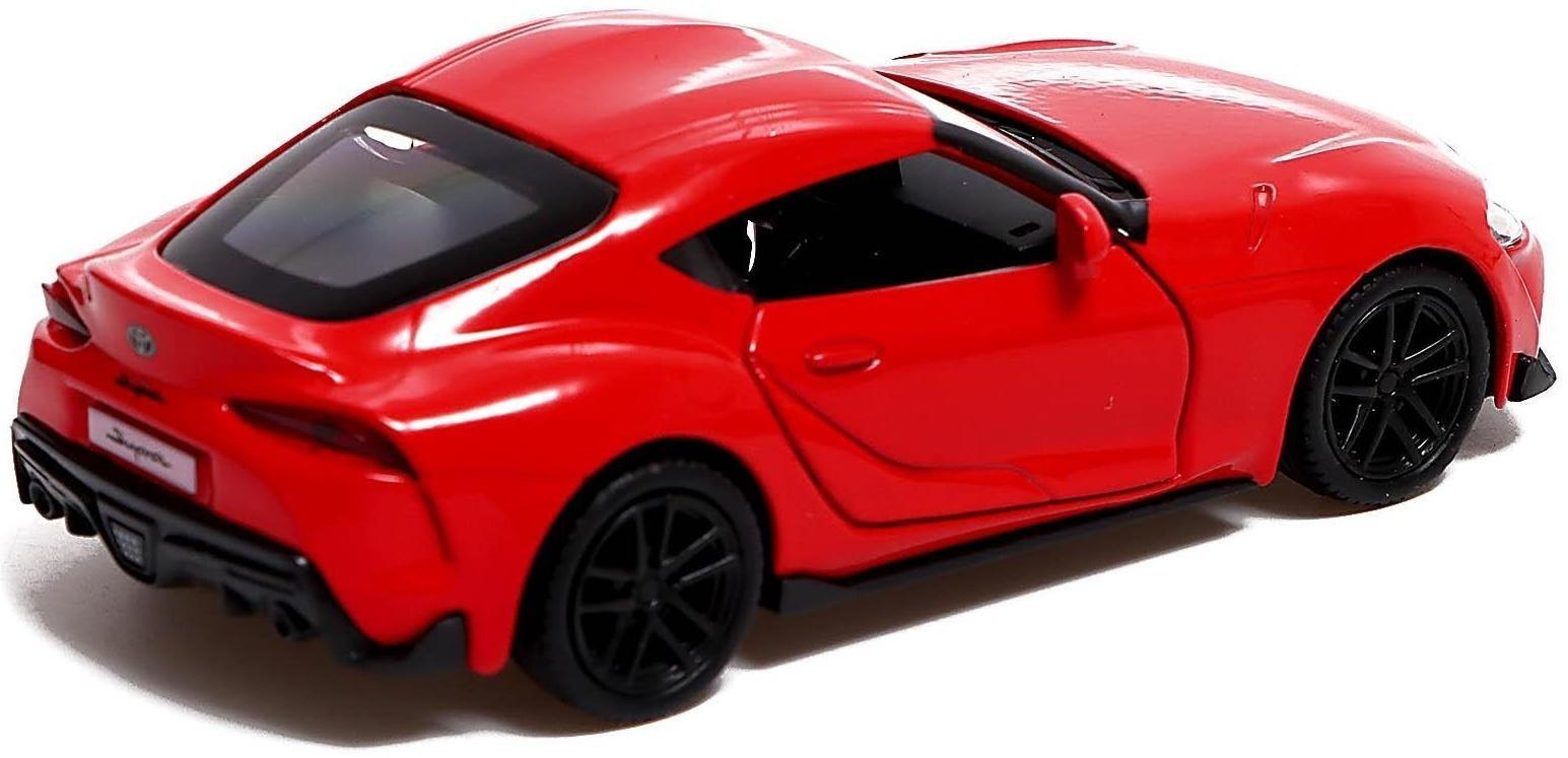 Машина металлическая TOYOTA SUPRA, 1:32, открываются двери, инерция, цвет красный