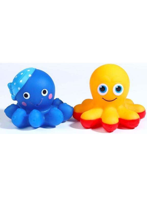 Набор игрушек для игры в ванне «Осьминоги», 2шт, с пищалками