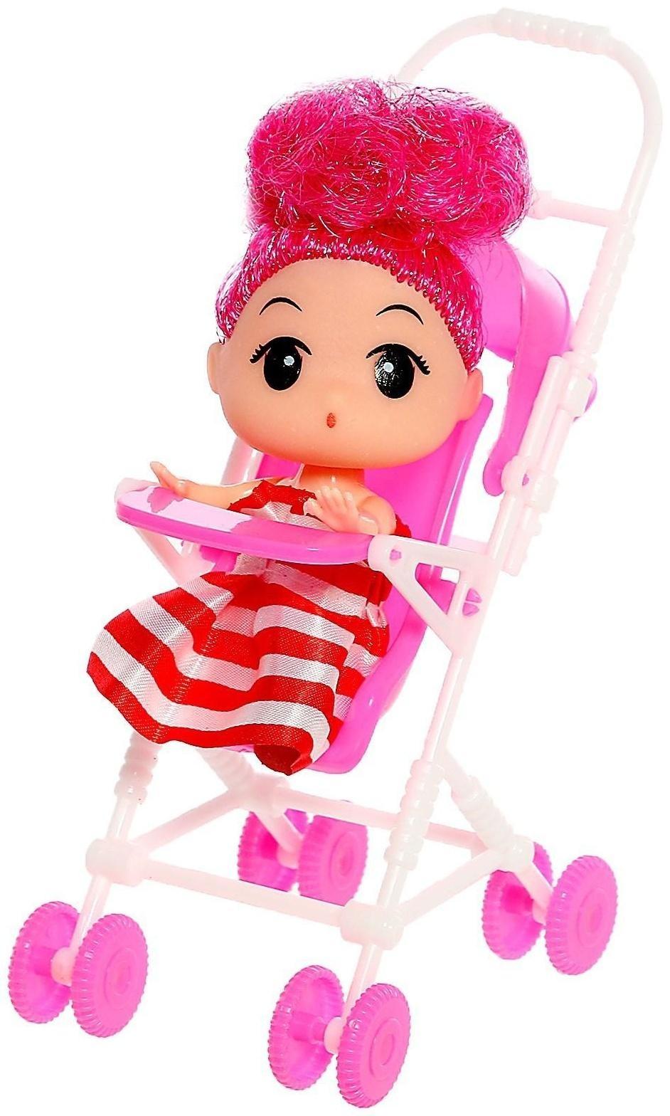 Кукла малышка «Алина» с коляской, цвета МИКС