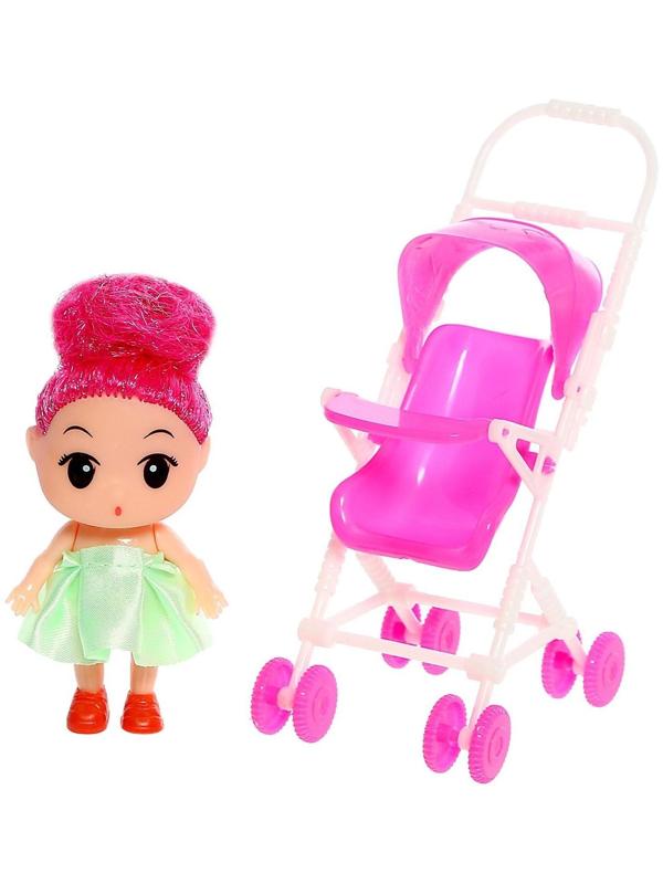 Кукла малышка «Алина» с коляской, цвета МИКС