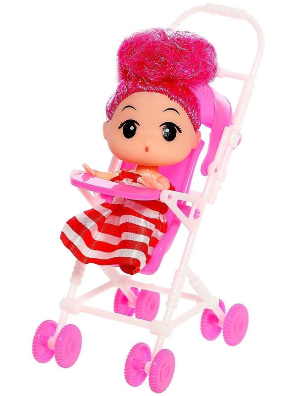 Кукла малышка «Алина» с коляской, цвета МИКС