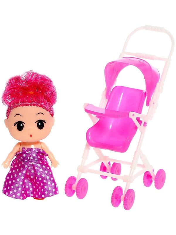 Кукла малышка «Алина» с коляской, цвета МИКС