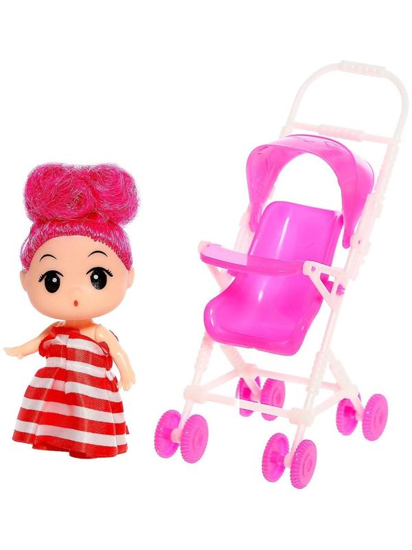 Кукла малышка «Алина» с коляской, цвета МИКС