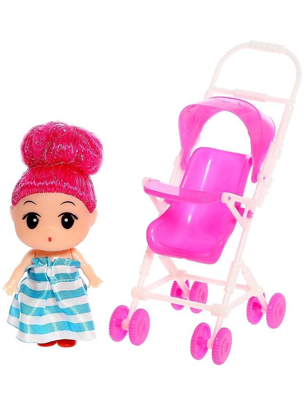 Кукла малышка «Алина» с коляской, цвета МИКС