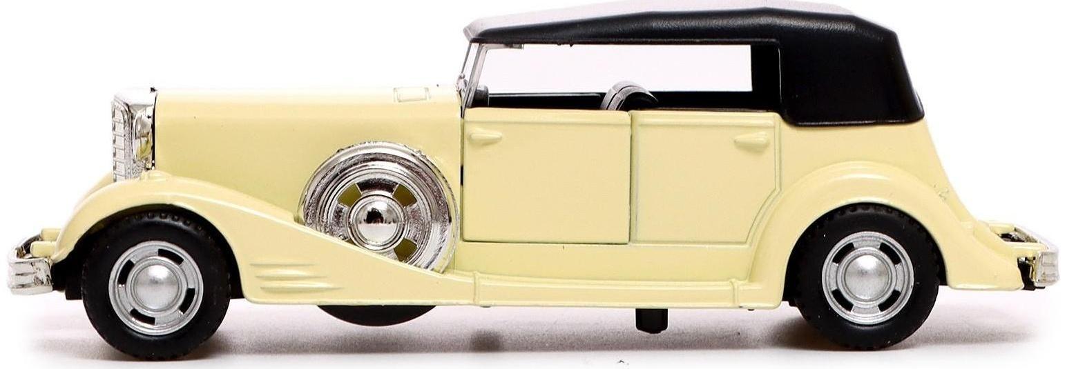 Машина металлическая «Классическая», инерция, открываются двери, 1:32, цвет бежевый