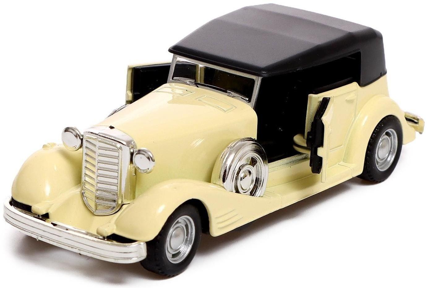 Машина металлическая «Классическая», инерция, открываются двери, 1:32, цвет бежевый