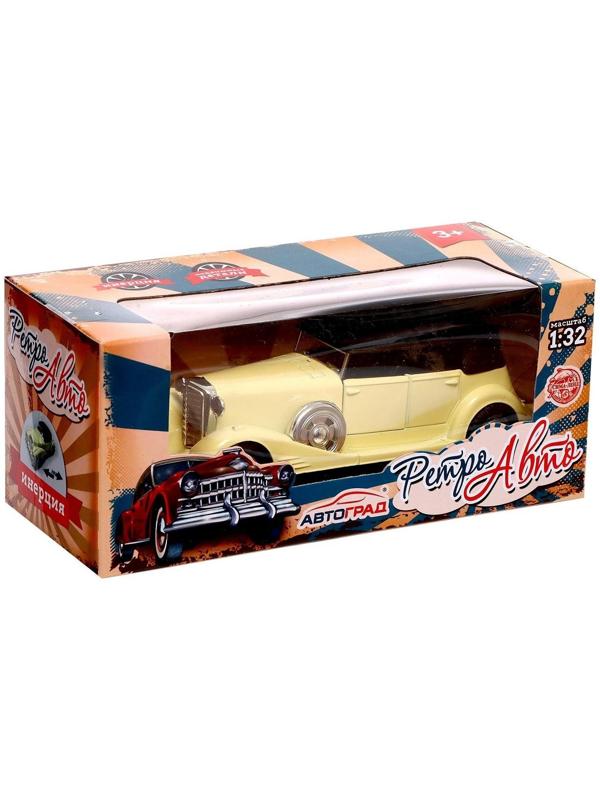 Машина металлическая «Классическая», инерция, открываются двери, 1:32, цвет бежевый