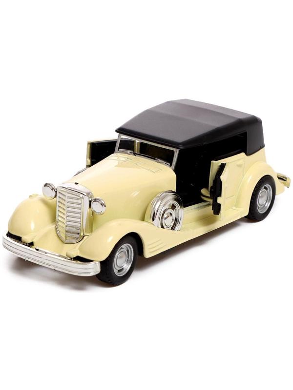 Машина металлическая «Классическая», инерция, открываются двери, 1:32, цвет бежевый