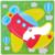 Пазл - игрушка для ванны (головоломка)  «Самолет», 4 детали, EVA