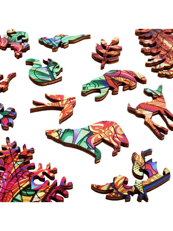 Пазл деревянный фигурный «Король леса»