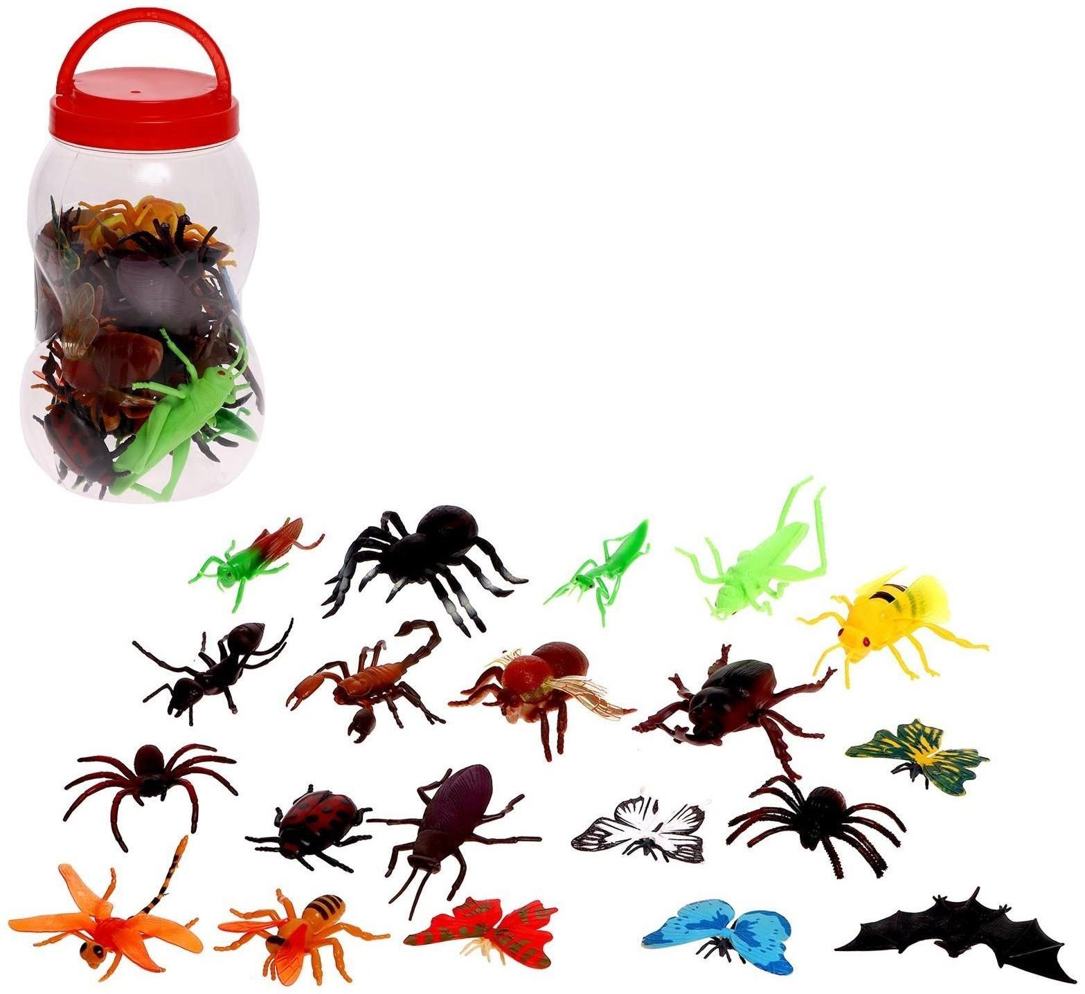 Набор животных «Насекомые», в банке