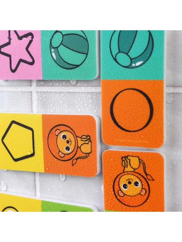 Развивающий набор игрушек для ванны «Домино. Учим цвета и формы», 20 деталей