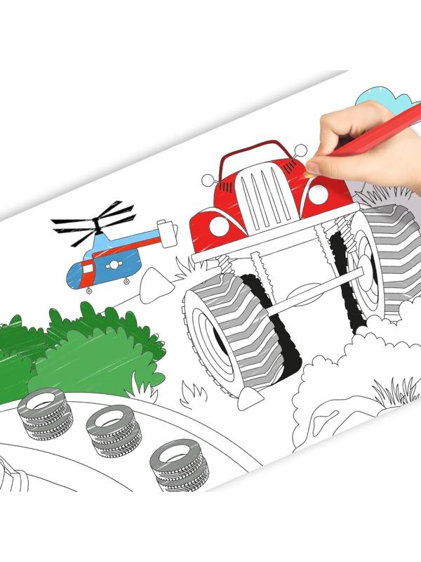 Раскраска-рулон «Супермашины»