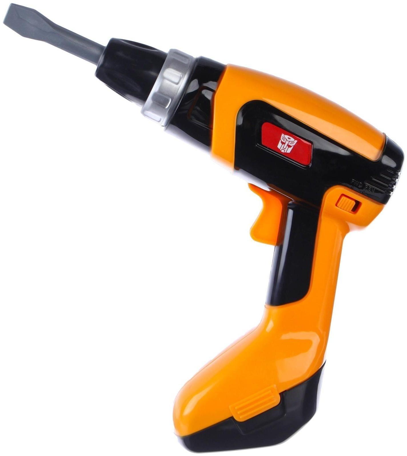 Шуруповёрт Трансформеры, 3 насадки, работает от батареек, Transformers