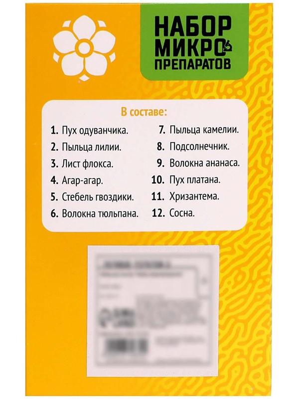Набор для опытов «Набор микропрепаратов», цветы
