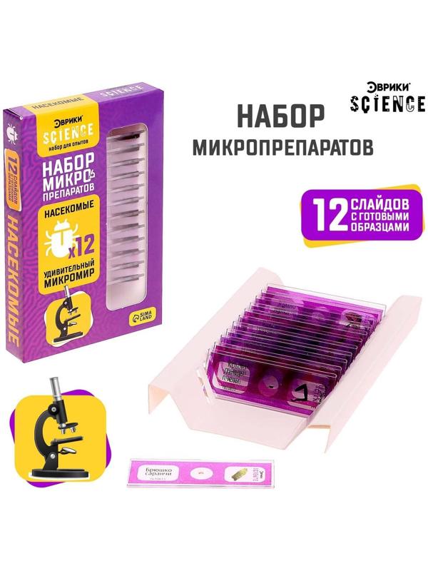 Набор для опытов «Набор микропрепаратов», насекомые