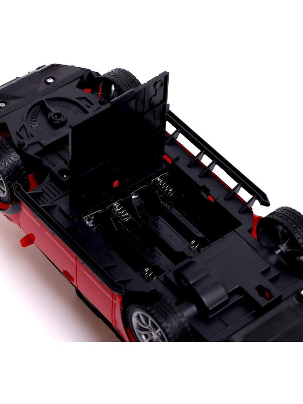 Машина радиоуправляемая RACE, 1:16, педали и руль, работает от батареек, цвет красный