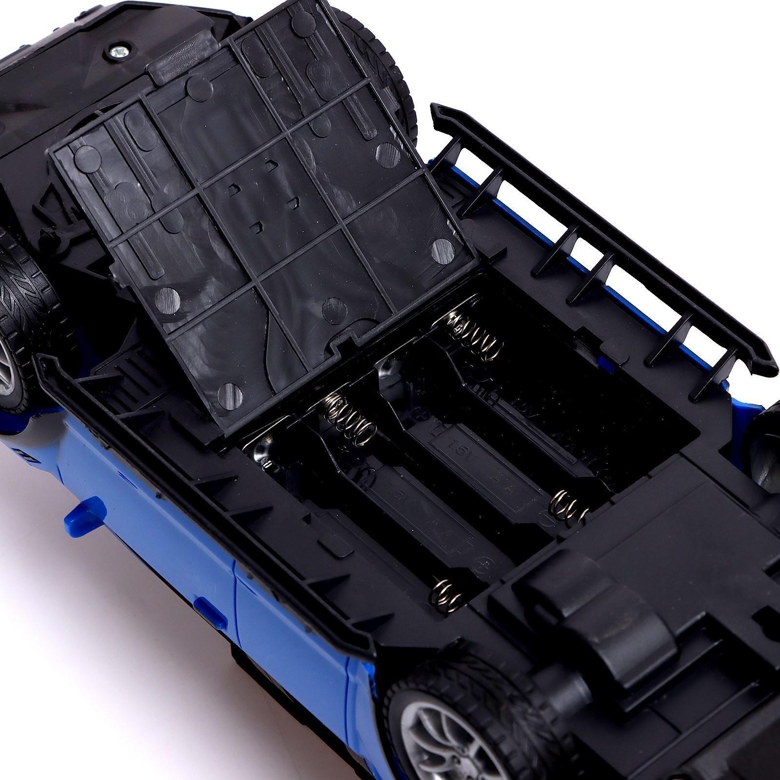 Машина радиоуправляемая RACE, 1:16, педали и руль, работает от батареек, цвет синий