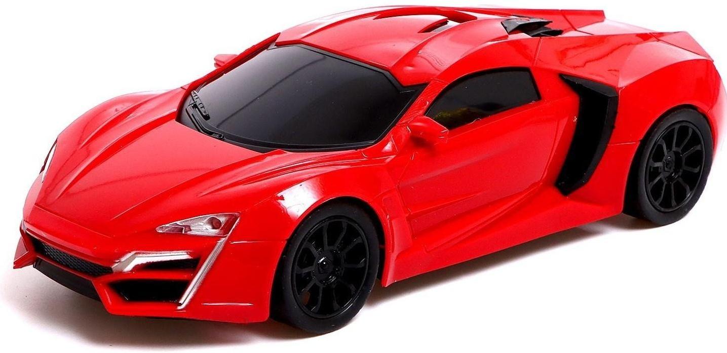 Машина радиоуправляемая RACE, 1:16, педали и руль, работает от батареек, цвет красный