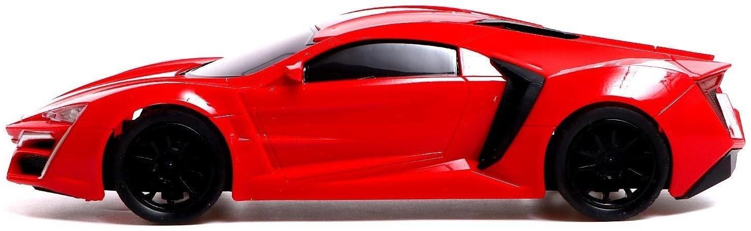 Машина радиоуправляемая RACE, 1:16, педали и руль, работает от батареек, цвет красный