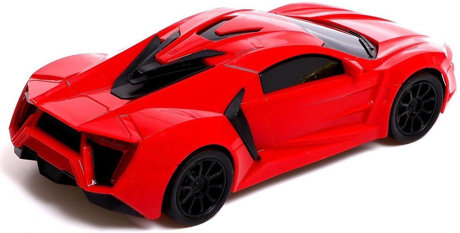 Машина радиоуправляемая RACE, 1:16, педали и руль, работает от батареек, цвет красный