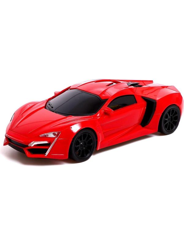 Машина радиоуправляемая RACE, 1:16, педали и руль, работает от батареек, цвет красный