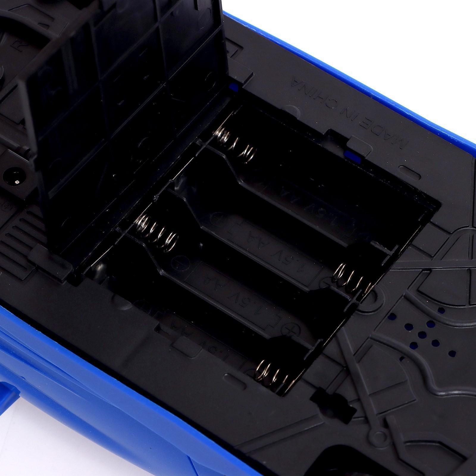 Машина радиоуправляемая RACE, 1:16, педали и руль, работает от батареек, цвет синий