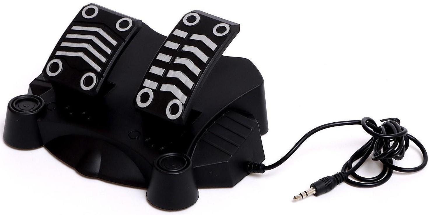 Машина радиоуправляемая RACE, 1:16, педали и руль, работает от батареек, цвет синий