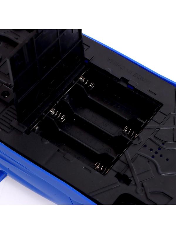 Машина радиоуправляемая RACE, 1:16, педали и руль, работает от батареек, цвет синий