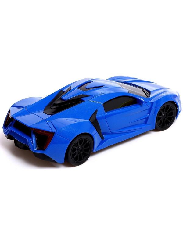 Машина радиоуправляемая RACE, 1:16, педали и руль, работает от батареек, цвет синий