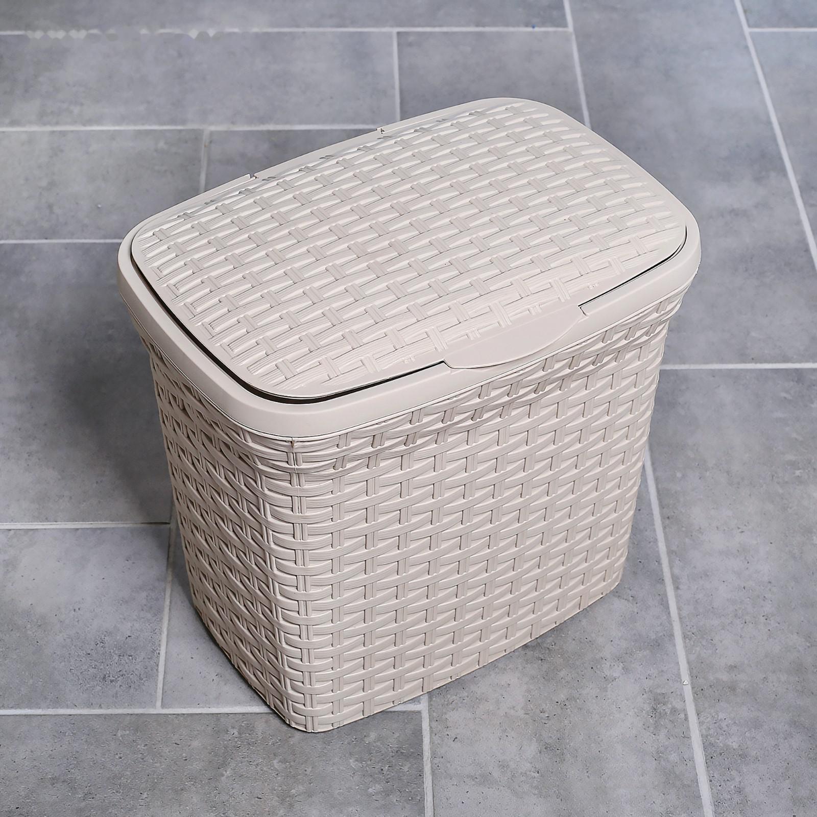 Контейнер для стирального порошка «Ротанг», 10 л, цвет латте