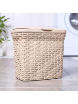 Контейнер для стирального порошка «Ротанг», 10 л, цвет латте