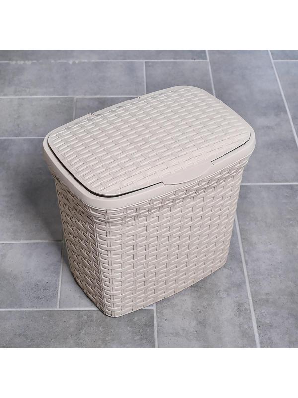 Контейнер для стирального порошка «Ротанг», 10 л, цвет латте