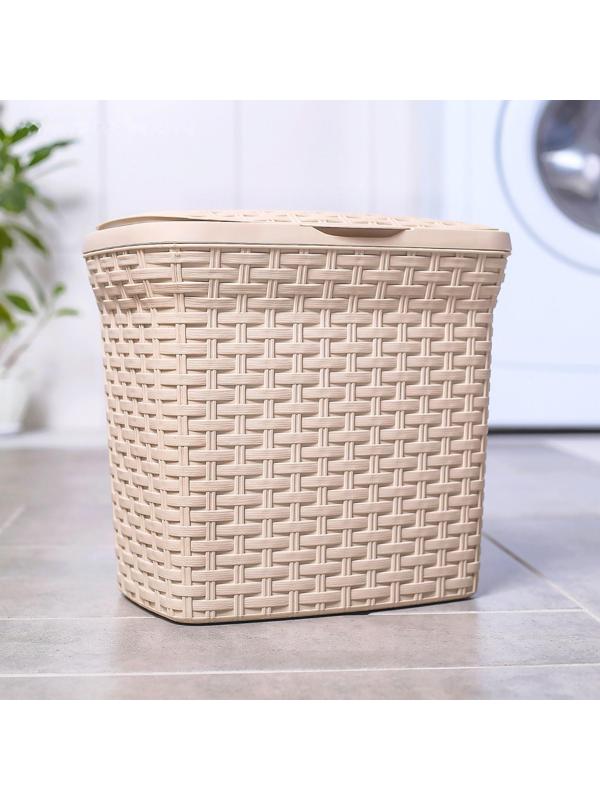 Контейнер для стирального порошка «Ротанг», 10 л, цвет латте